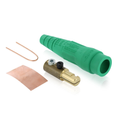 Product Image of 18 Series Cam-Type Male Detachable Plug, Single Set Screw Termination, Ball Nose, #2 2/0 AWG, 300A Max (Green)