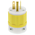 Product Image of 20A, 250V NEMA 6-20P, 2P, 3W, Plug, Straight Blade, Grounding, (Yellow)-WHITE