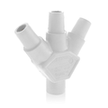 Product Image of 16 Series Taper Nose Multi-Way Connector, Cam-Type, Male-Female-Female-Female, 400A Max (White)