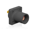 Product Image of 16 Series Male Panel Receptacle, Cam-Type, 90-Degree, Threaded Stud Length, 3/4", Taper Nose, 400A Max, Cable Range, #2 to 4/0 AWG (Black)