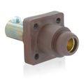 Product Image of 18 Series Cam-Type Female Panel Mount Receptacle, 90-Degree, 2/0 4/0 AWG, 400A Max (Brown)