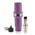 Product Image of Rhino-Hide Single Pole Male Connector (Contact, Insulator, & Dust Cap), Crimped, 444 MCM Cable, 1000V 796A Max (Purple)