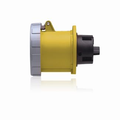 Product Image of 100A, 125V 2P, 3W, Outlet North American Pin & Sleeve Receptacle, IP67, Watertight (Yellow)