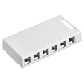 Product Image of Surface-mount Quickport, Box, 6-port (White)