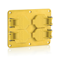 Product Image of 2, Duplex Receptacle Coverplate w/ Weather-resistant Flip Lid Yellow