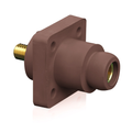 Product Image of 18 Series Single Pole Cam Type Female Panel Receptacle, Ball Nose, .75" Threaded Stud Termination, 90 Degrees, Cable Range #2, 4/0, 400A Max (Brown)