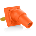 Product Image of 16 Series Panel Mount Receptacle, Female, 400A Max, 600V 45 Degree Angle, 1.125"L Threaded Stud Termination, #2-4/0 Cable Range (Orange)