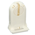 Product Image of Linear Fluorescent Lampholder, T8/t12 (g13 Base) Medium Bi-pin w/ Lamp-lock, Tall Profile (30mm) Lamp Center Slide-on Mounting 660w-600v (White)