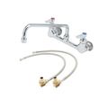 Product Image of 8" Wall Mount Base Faucet, Ceramic Cartridges, 12" Swing Nozzle & Short El Kit, B-0231-CR-KIT