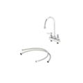 Product Image of Workboard Faucet, Deck Mount, 4" Centers, 133x Swivel Gooseneck, Lever Handles w/ Inlet Kit, B-1141-KIT