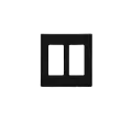 Product Image of 2-Gang Electrical Wall Plate, Decora Screwless (Black)