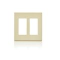 Product Image of 2-Gang Electrical Wall Plate, Decora Screwless (Ivory)