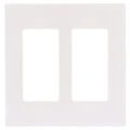 Product Image of 2-Gang Decora Wall Plate, Snap-On Mount (White)
