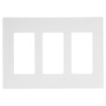 Product Image of 3-Gang Decora Wall Plate, Snap-On Mount (White)