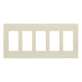 Product Image of 5-Gang Decora Plus Wall Plate, Screwless (Light Almond)