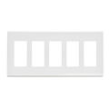Product Image of 5-Gang Decora Wall Plate, Snap-On Mount (White)