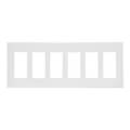 Product Image of 6-Gang Decora Wall Plate, Snap-On Mount (White)