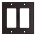 Product Image of 2-Gang Decora/GFCI Device Electrical Wall Plate, Device Mount (Brown)