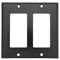 Product Image of 2-Gang Decora/GFCI Device Electrical Wall Plate, Device Mount (Black)