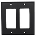 Product Image of 2-Gang Decora/GFCI Device Electrical Wall Plate, Device Mount, Nylon (Black)