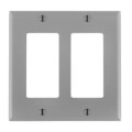 Product Image of 2-Gang Electrical Wall Plate, Nylon, Decora (Grey)