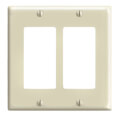 Product Image of 2-Gang Electrical Wall Plate, Nylon, Decora (Ivory)