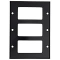 Product Image of 3-Gang Decora/GFCI Device Electrical Wall Plate, Device Mount (Black)