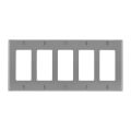 Product Image of 5-Gang Electrical Wall Plate, Decora (Grey)
