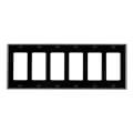 Product Image of 6-Gang Electrical Wall Plate, Decora (Black)