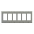 Product Image of 6-Gang Electrical Wall Plate, Decora (Grey)