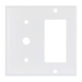 Product Image of 2-Gang Electrical Wall Plate Combo, 1 Decora & 1 Telephone/Cable (White)