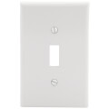 Product Image of 1-Gang Wall Plate, Midway Size, Thermoset Plastic, Toggle Switch (White)
