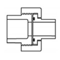 Product Image of 1/2" CPVC Schedule 80 Union 2000 w/ Viton O-Ring Seal (Socket x Spigot)