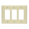 Product Image of 3-Gang Decora Midway Size Electrical Wall Plate (Ivory)