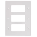 Product Image of 3-Gang Decora Midway Size Electrical Wall Plate (White)