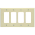 Product Image of 4-Gang Decora Midway Size Electrical Wall Plate (Ivory)