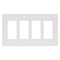 Product Image of 4-Gang Decora Midway Size Electrical Wall Plate (White)