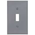 Product Image of 1-Gang Electrical Wall Plate, Nylon, Toggle Switch (Grey)