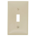 Product Image of 1-Gang Electrical Wall Plate, Nylon, Toggle Switch (Ivory)