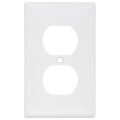 Product Image of 1-Gang Electrical Wall Plate, Nylon, Duplex Receptacle (White)
