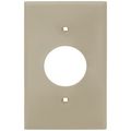 Product Image of 1-Gang Electrical Wall Plate, Nylon, 1.406" Hole Single Receptacle (Ivory)
