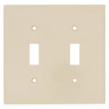 Product Image of 2-Gang Electrical Wall Plate, Nylon, Toggle Switch (Ivory)