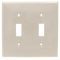Product Image of 2-Gang Electrical Wall Plate, Toggle Switch (Light Almond)