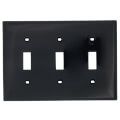 Product Image of 3-Gang Electrical Wall Plate, Nylon, Toggle Switch (Black)