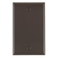 Product Image of 1-Gang No Device Blank Wallplate, Box Mount, Nylon (Brown)