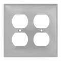 Product Image of 2-Gang Electrical Wall Plate, Nylon, Duplex (Grey)