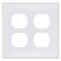 Product Image of 2-Gang Electrical Wall Plate, Nylon, Duplex (White)