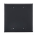 Product Image of 2-Gang No-Device Blank Electrical Wall Plate, Box Mount (Ebony)