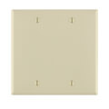 Product Image of 2-Gang No-Device Blank Electrical Wall Plate, Box Mount (Light Almond)
