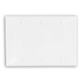 Product Image of 3-Gang No-Device Blank Electrical Wall Plate, Box Mount (White)